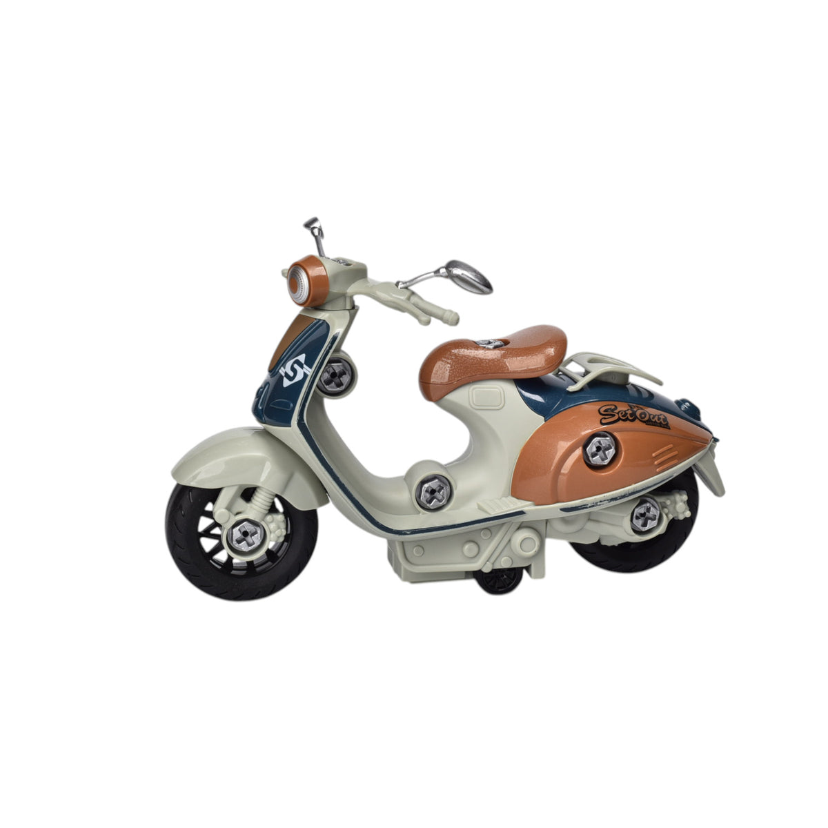 juguete moto armable con accesorios para niños dim:17x20x8