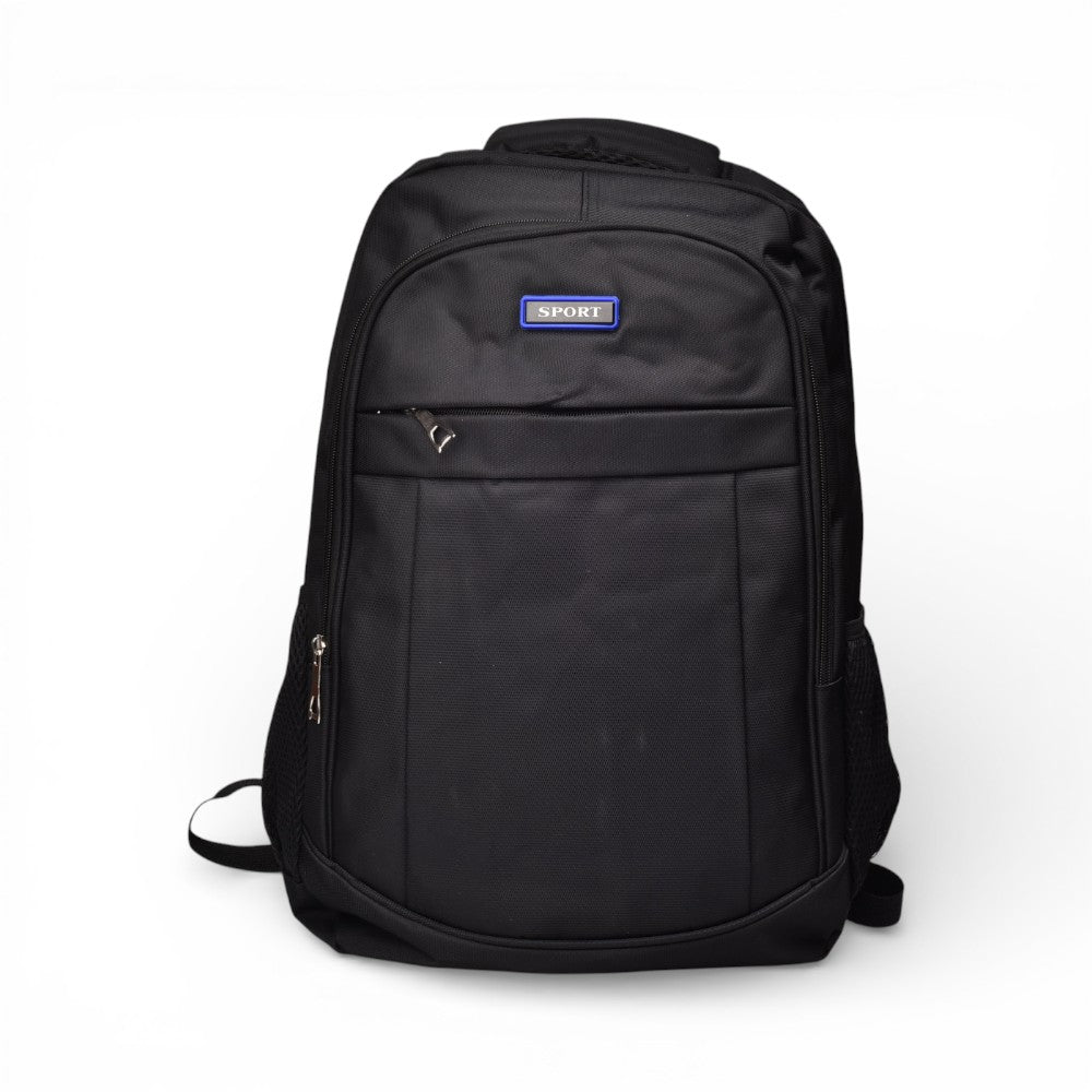 maleta morral color negro sintetico dim:42x32x12
