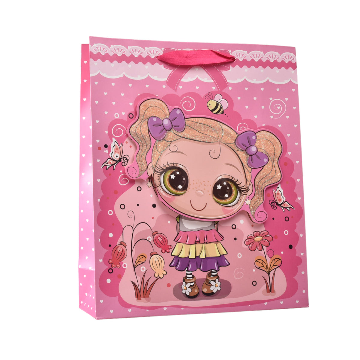 bolsa regalo en papel niñas tamaño pequeño