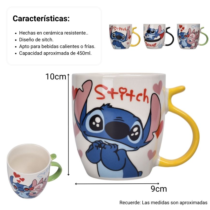 mug pocillo ceramica personaje 450ml dim:9x9x10