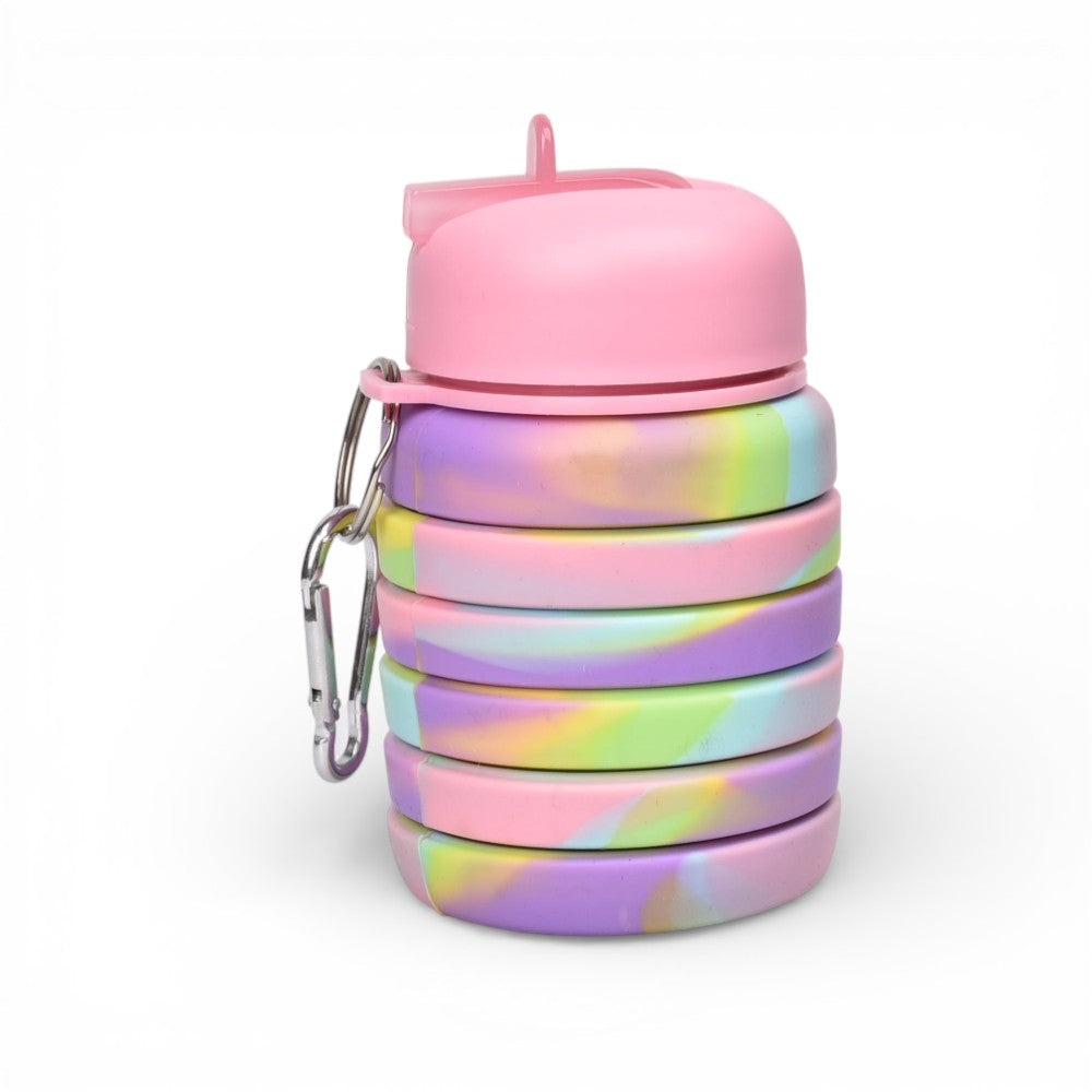 botella de agua plegable 550ml silicona varios colores