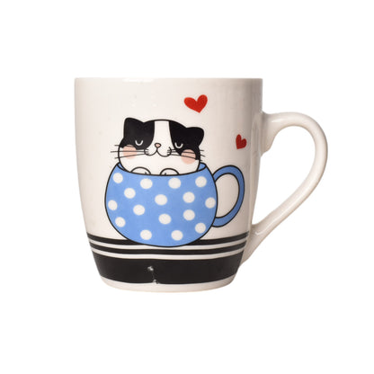 MUG POCILLO CERAMICA DISEÑO DE GATOS 200ML DIM:7X7X8