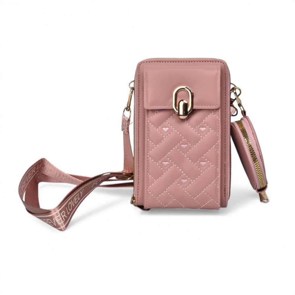 bolso para dama sintetico con monedero dim: 11x18x7