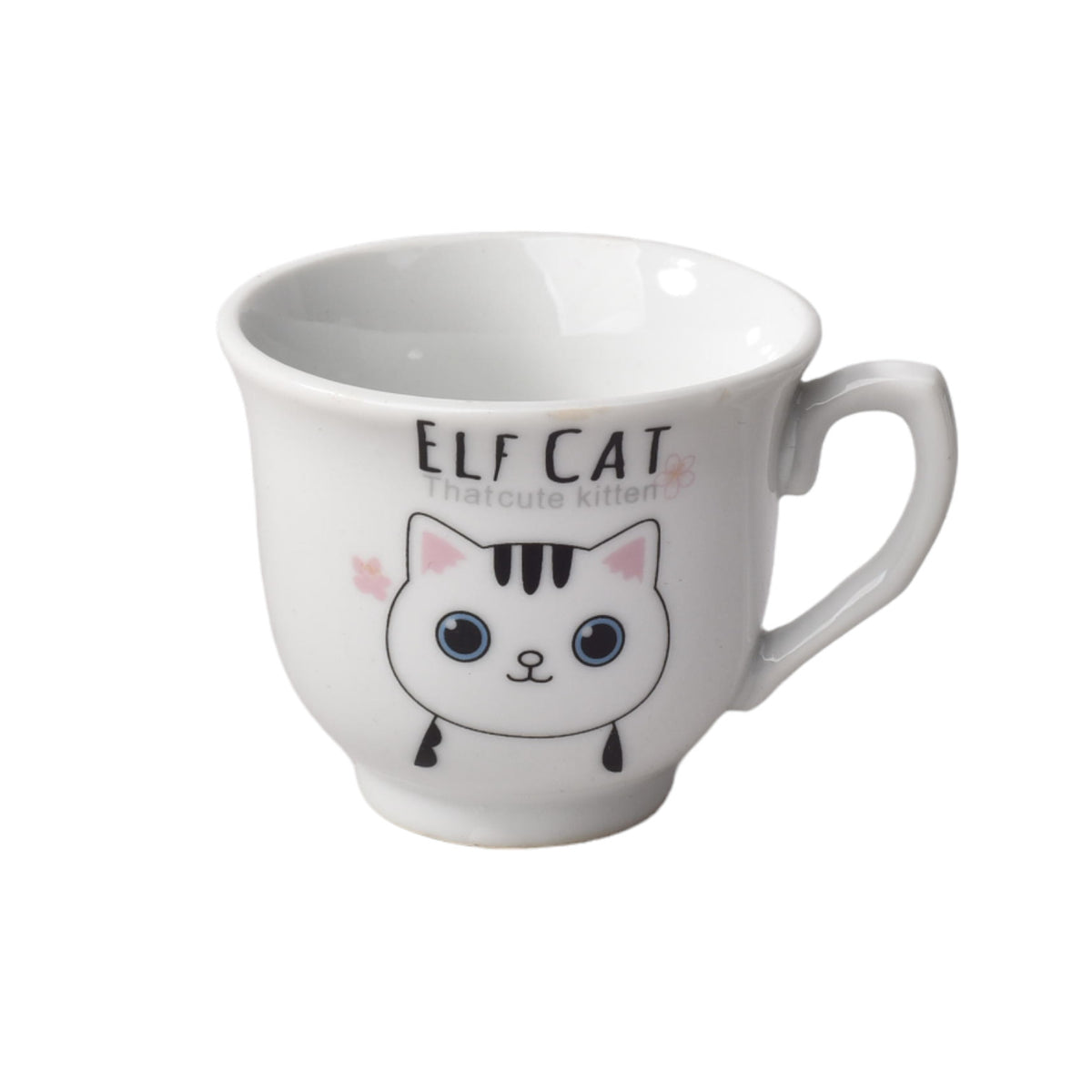 caja de pocillo por 6 unidades ceramica diseño de gatos