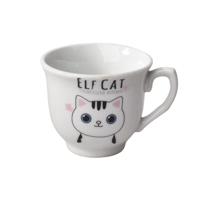 CAJA DE POCILLO POR 6 UNIDADES CERAMICA DISEÑO DE GATOS