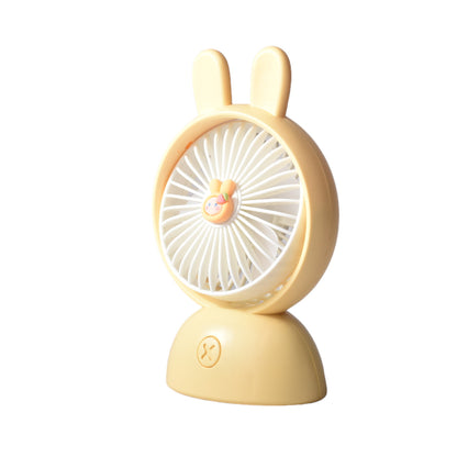 VENTILADOR REDONDO CON OREJAS RECARGABLE PLASTICO CON CABLE