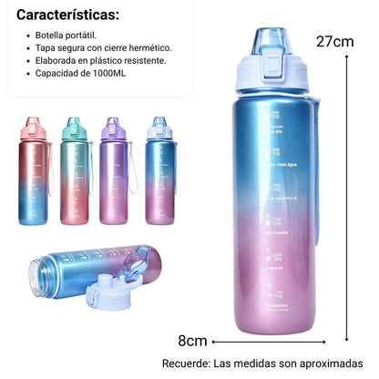 BOTELLA DE AGUA 1000ML PLASTICA