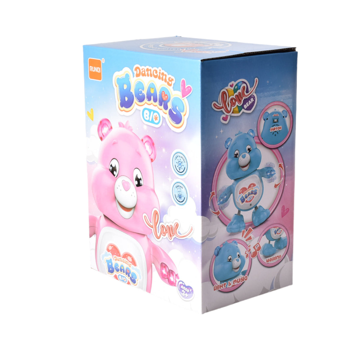 juguete oso con movimiento luces y sonido plastico