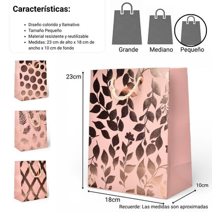 BOLSA REGALO VARIOS COLORES DE PAPEL DIM:18X23X10