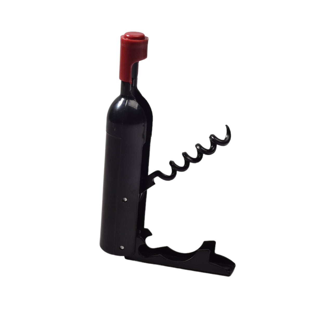 sacacorcho forma de vino metalico dim: 6x16cm