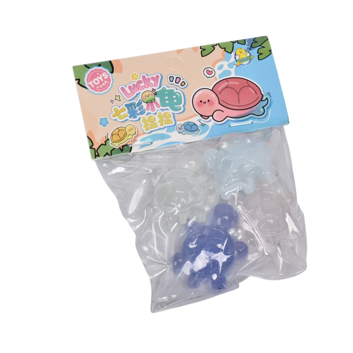 squishy tortuga transparente anti estres elastico caucho