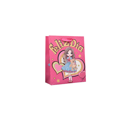 BOLSA REGALO EN PAPEL NIÑA TAMAÑO PEQUEÑO