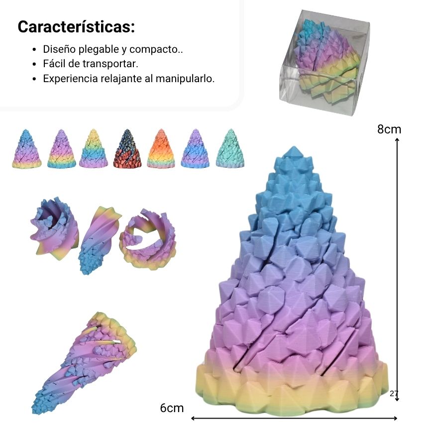 juguete didactico forma piramide plastico dim:8x6cm