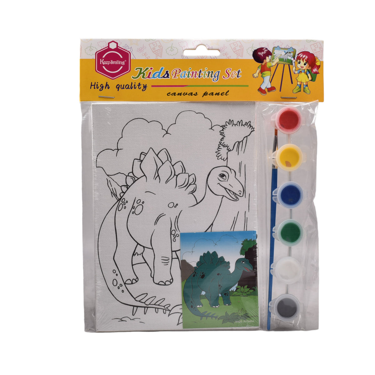 set lienzo cuadrado animales madera+fibra con temperas