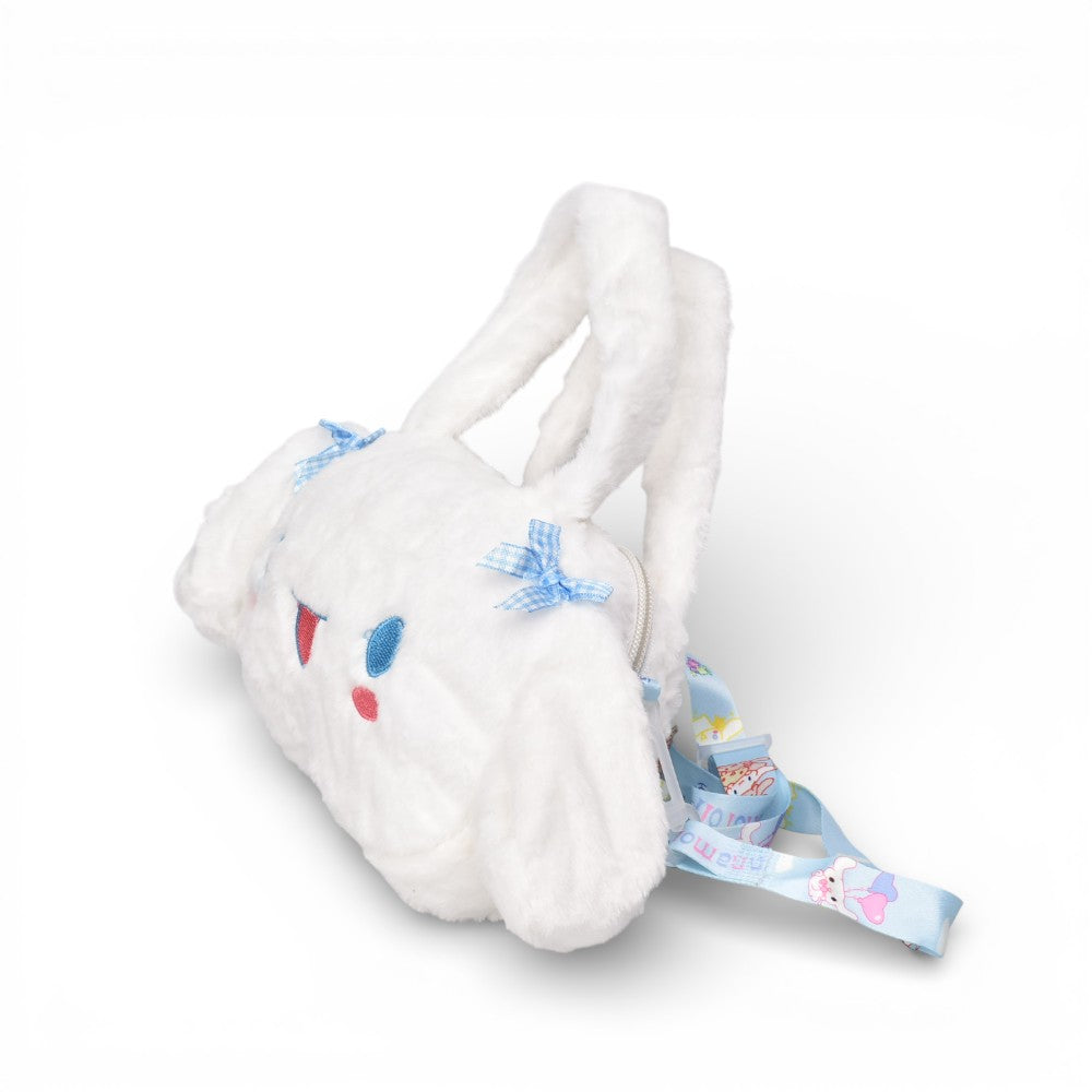 bolso cartera personaje blanco poliester peluche dim:20x14x3
