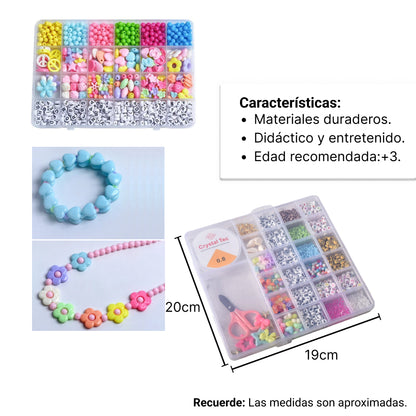 SET KIT FORMA CUADRADA GRANDE HACER PULSERAS PLASTICO DIM:19