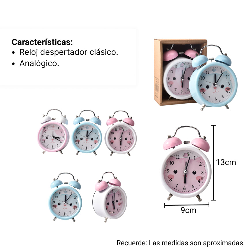 reloj despertador niños dim: 10x6x14