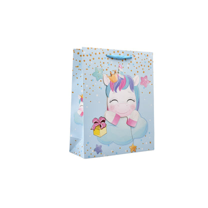 BOLSA REGALO EN PAPEL UNICORNIO TAMAÑO MEDIANO