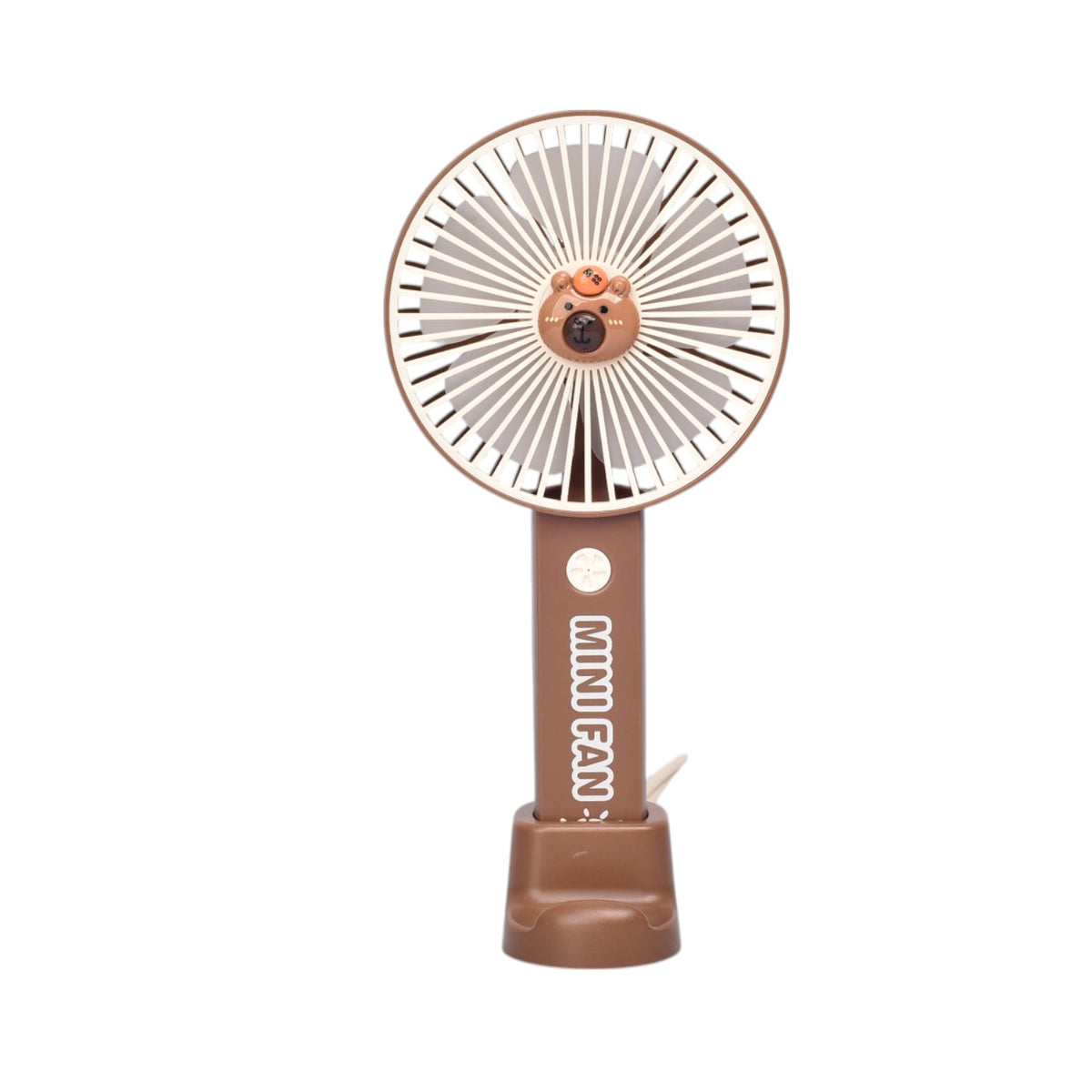 ventilador redondo plastico recargable dim:18x9x3