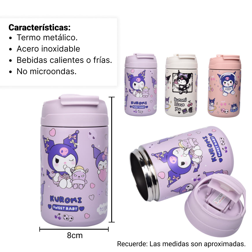 termo metalico 500ml personaje dim:8x8x15