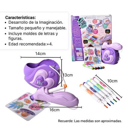 KIT PARA COLOREAR ESCARCHADO INFANTIL CON ACCESORIOS