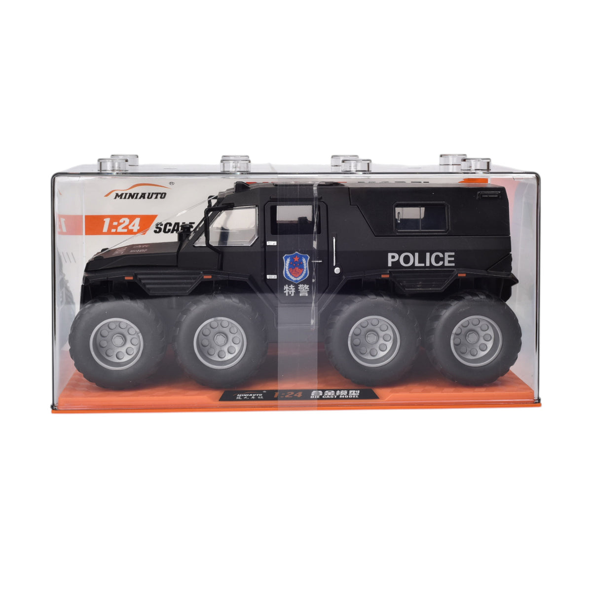 carro de coleccion metalico con estuche acrilico dim:12 x 24 x 12 cm