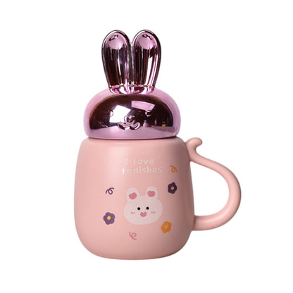 MUG POCILLO CERAMICA DISEÑO CONEJOS 380ML DIM:9*9*12