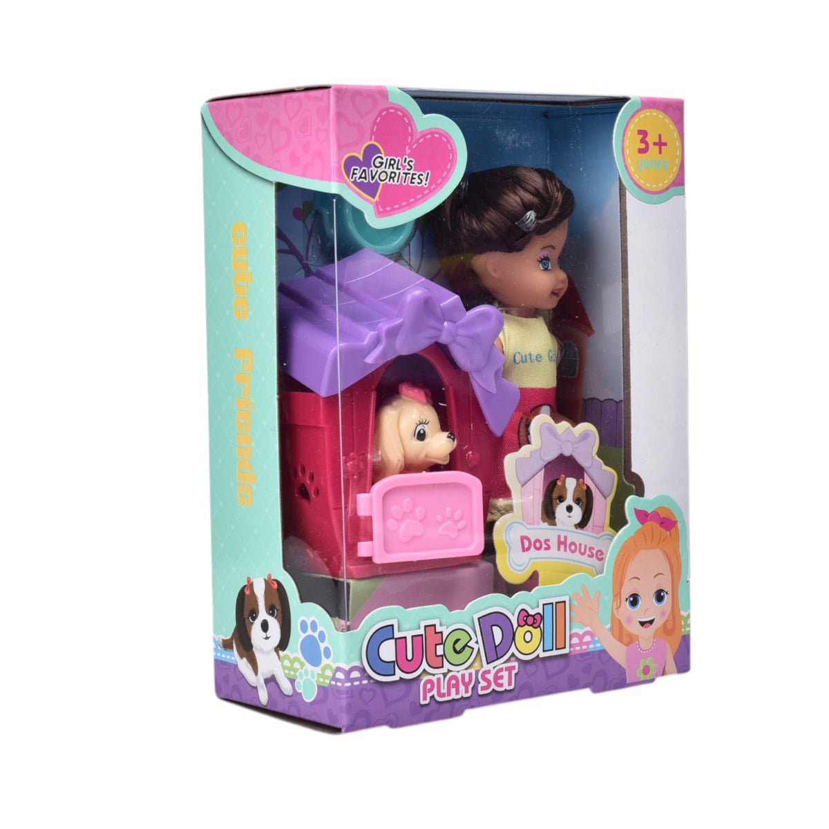 juguete muñecas pequeña plastico con accesorios dim:12x6x16