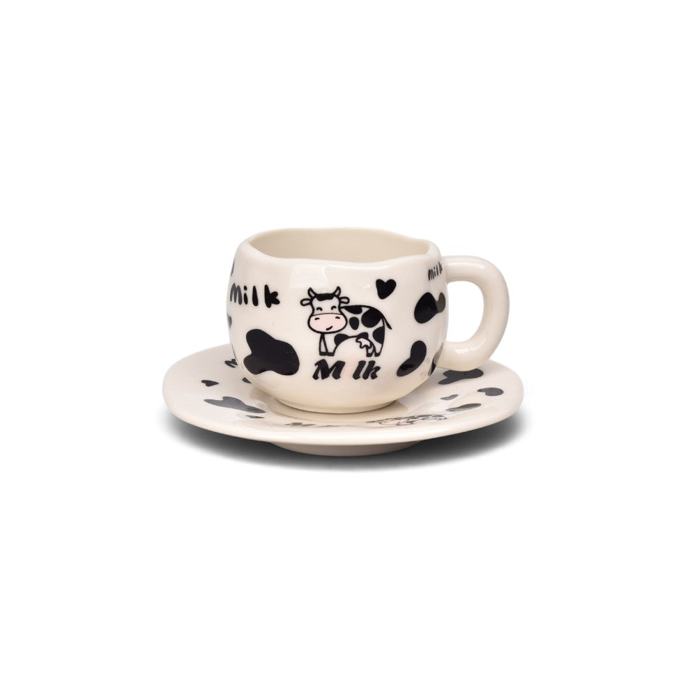 pocillo set con plato 140ml ceramica