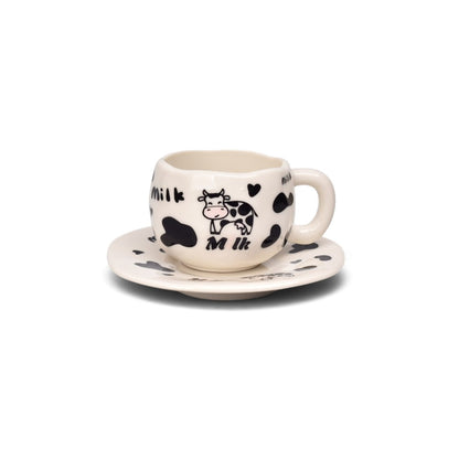 POCILLO SET CON PLATO 140ML CERAMICA