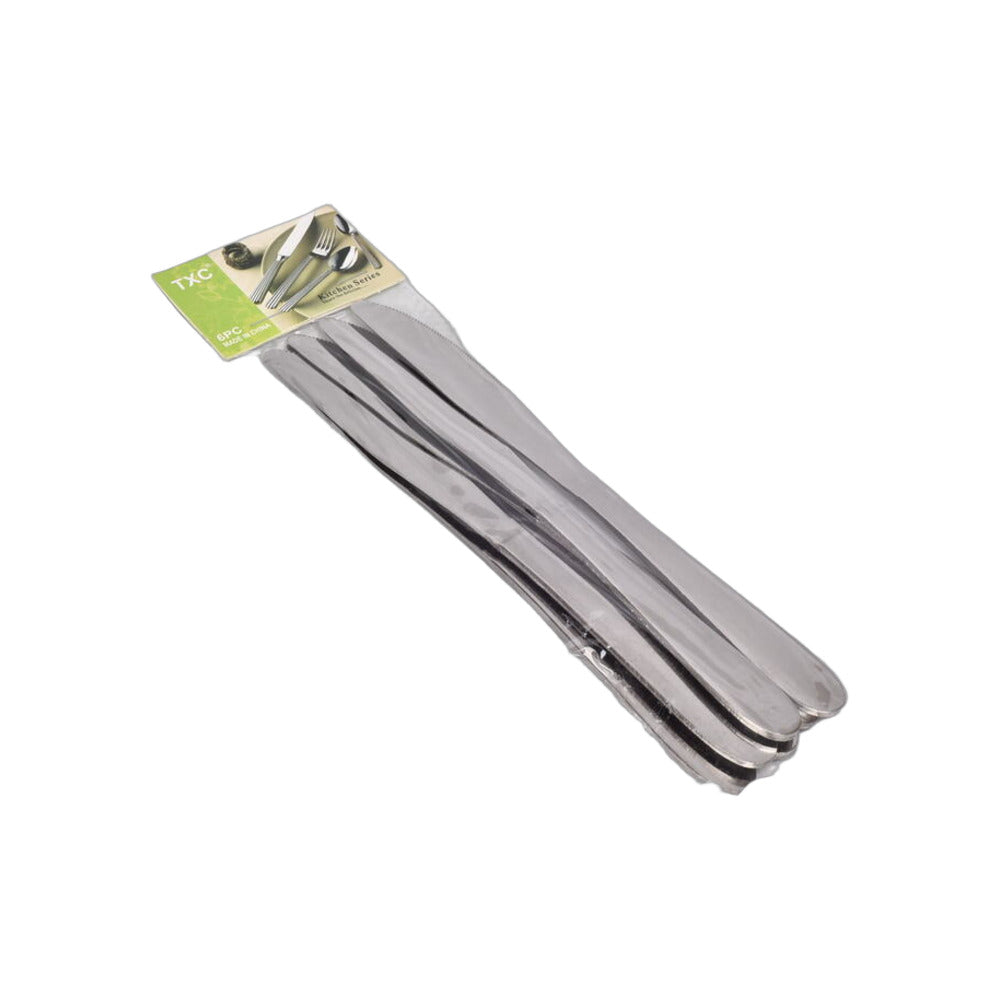 cuchillo x 6und metal acero inoxidable dim: 23