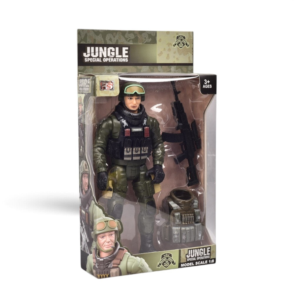 muñeco militar plastico dim: 31*6*17cm