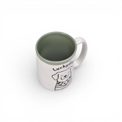 MUG POCILLO CERAMICA FONDO BLANCO ESTAMPADO 550ML DIM: 9X9X11