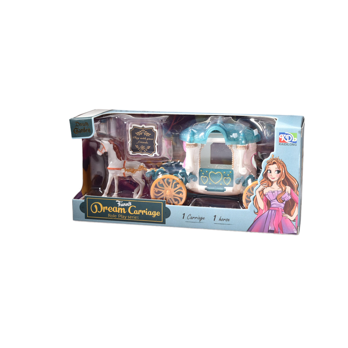 carruaje de princesas para niñas dim: 23x11x7