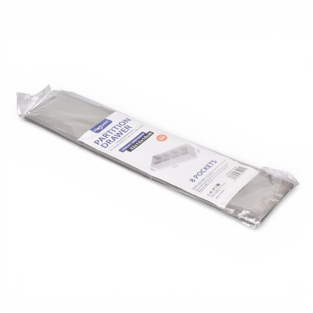 organizador de ropa con 8 divisiones fibra poliester dim:32x15x10