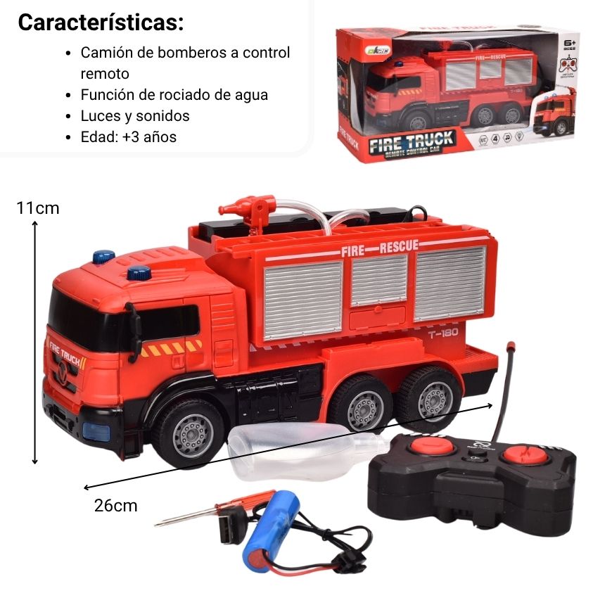 carro de bomberos control remoto dim: 14*26*9.5cn