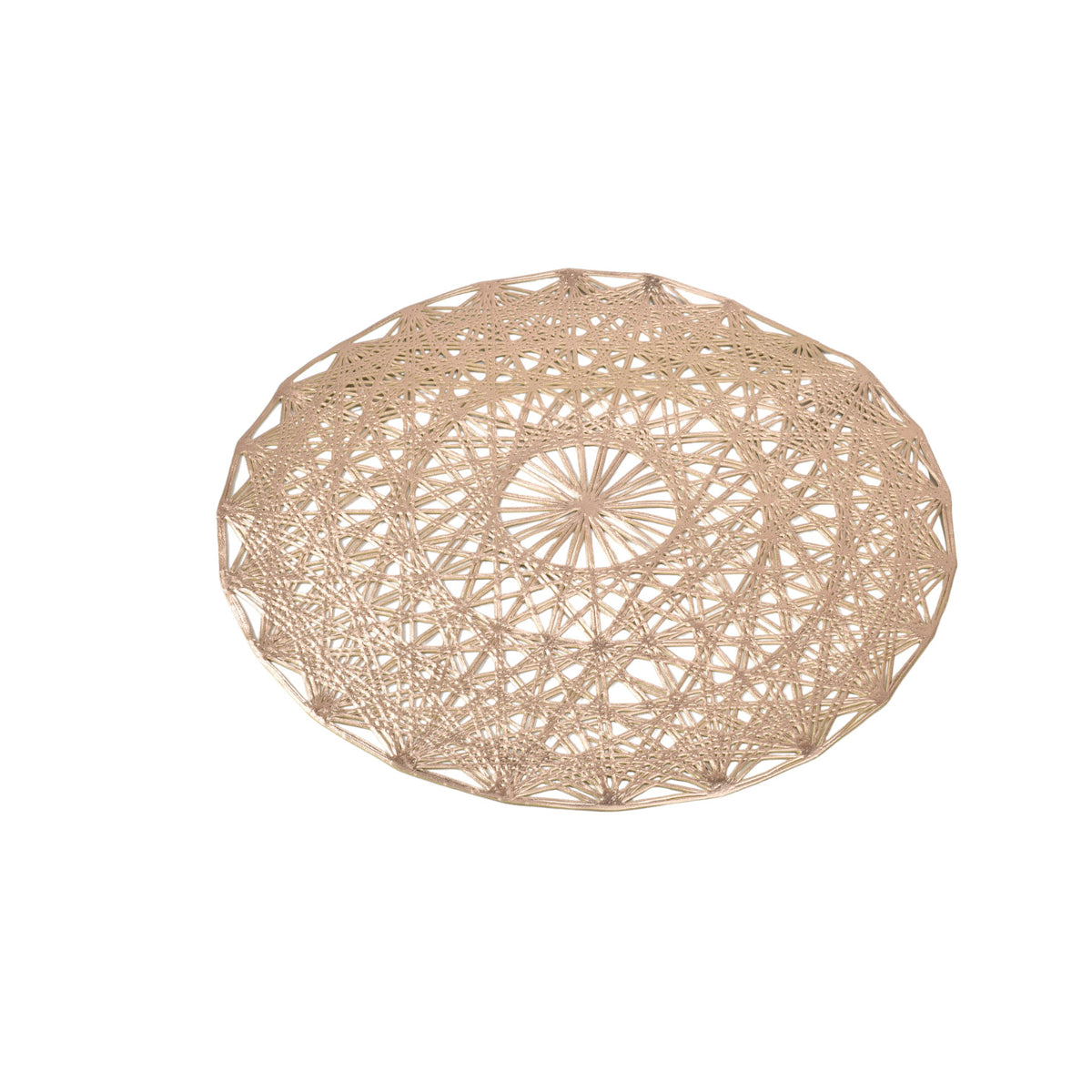 individuales redondo comedor hogar mesa dorado plateado