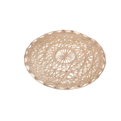 INDIVIDUALES REDONDO COMEDOR HOGAR MESA DORADO PLATEADO