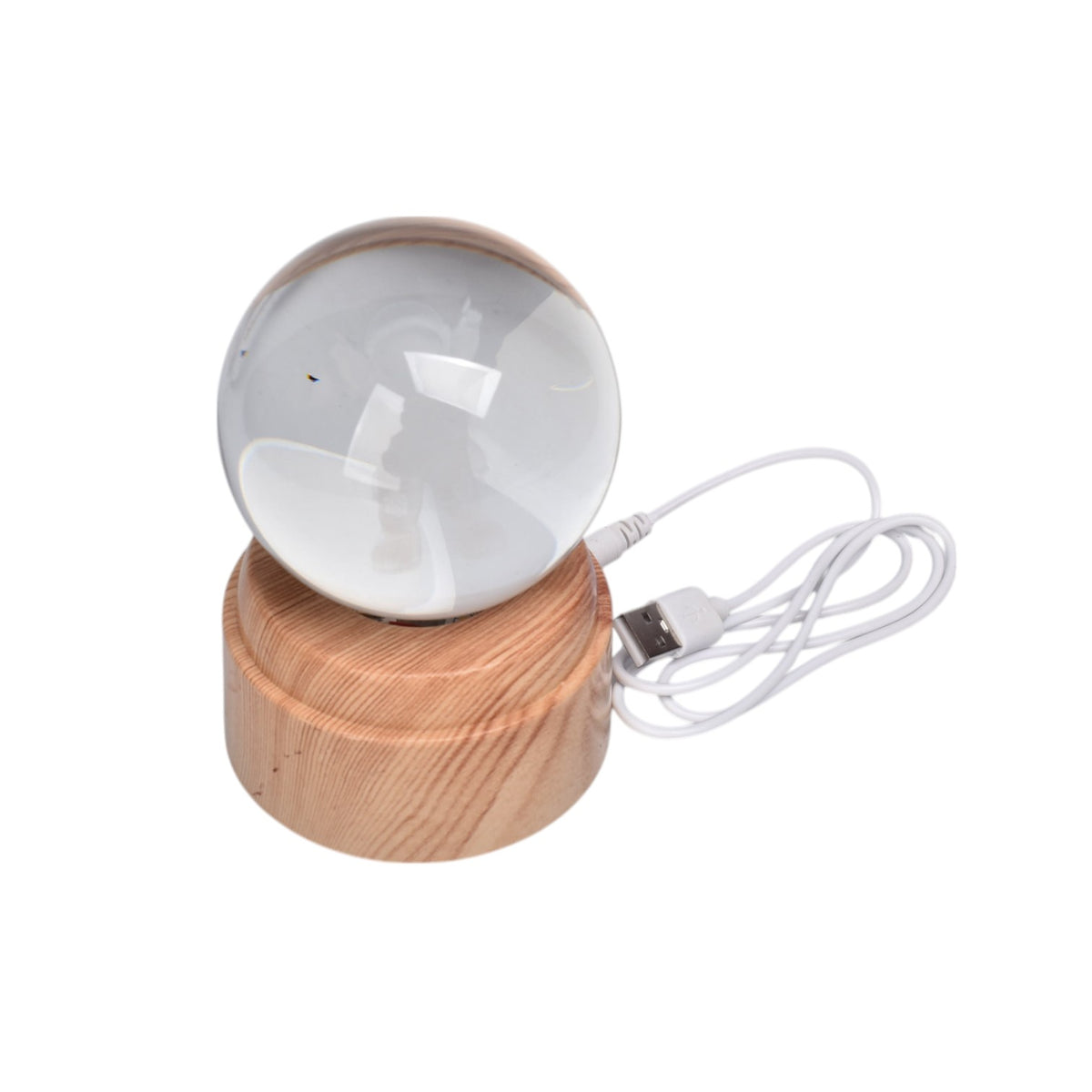 lampara esfera cristal con base giratoria grande dim:8x8cm