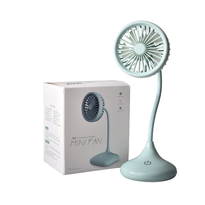 VENTILADOR REDONDO RECARGABLE PLASTICO CON CABLE USB DIM:9X9