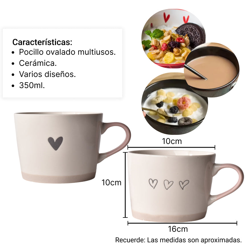 mug pocillo ceramica grande ancho