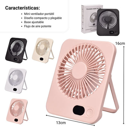 VENTILADOR CON CABEL USB RECARGABLE DIM:13X16CM
