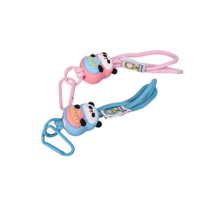 LLAVERO PLASTICO FORMA DE OSO ROSADO AZUL DIM:4X3X4