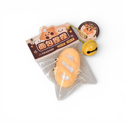 SQUISHY ANTI ESTRÉS FORMA DE COMIDA ELASTICO CAUCHO  DIM:4X3X1