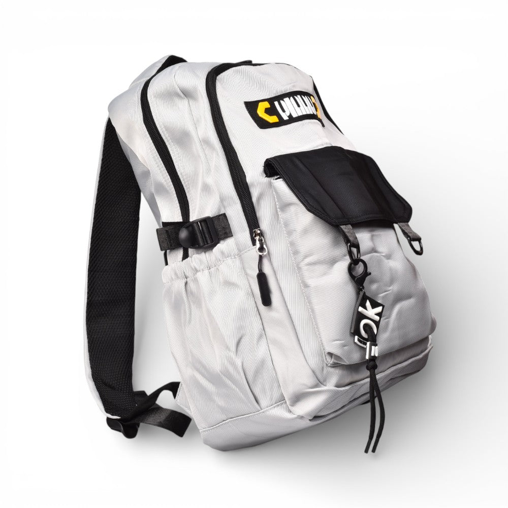 maleta morral negro y gris poliester dim:47x30x20