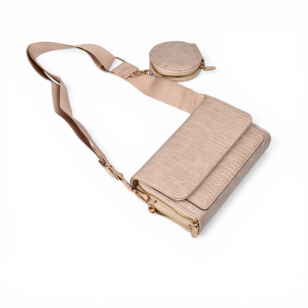 bolso para dama sintetico con monedero dim: 19x13x6