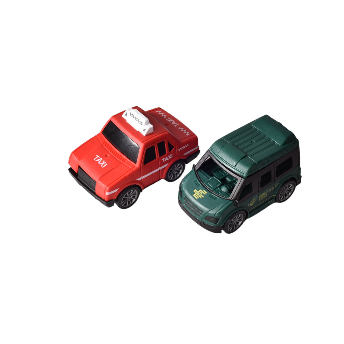 juguete set por 2 unidades bus escolar y barco plastico