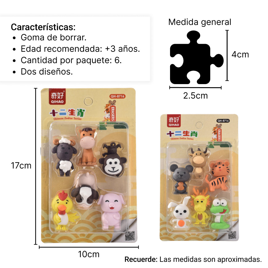 set borradores animales