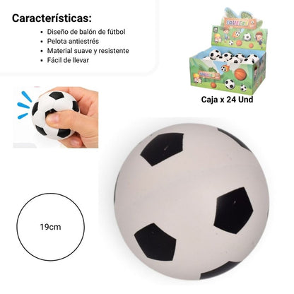 PELOTA FORMA BALON DE FUTBOL -CAJA X24 UND
