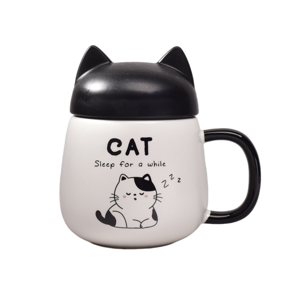 mug pocillo ceramica forma  de gato 500ml dim:10*10*13
